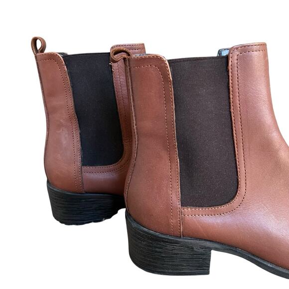 Kenneth Cole Reaction Brown Leather Salt Chelsea Ankle Boots Size 7 - Picture 3 of 11